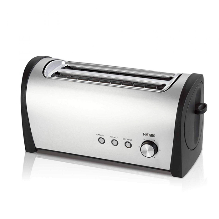 TORRADEIRA 2 ENTRADAS INOX 1400W TO-14D.010A - HAEGER - 5608475012495