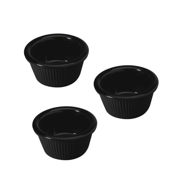 CONJ 3 TAÇAS MELAMINA Ø7.1XH3.5CM LVMLSK01 BLACK - PALMA & PALMA - 2040010196