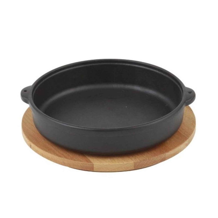 FRYING PAN ø17CM WITH WOODEN BASE - PALMA & PALMA - 8680215497271