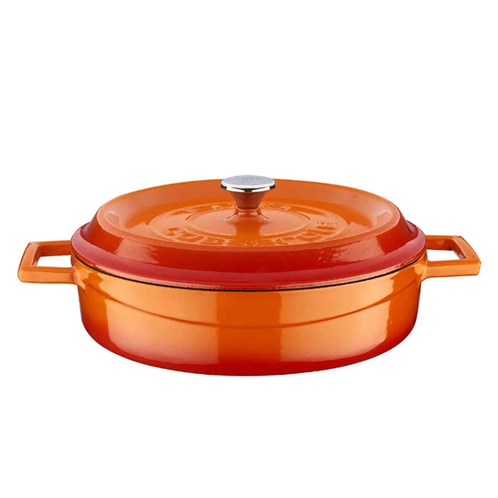 IRON CASSEROLE ORANGE Ø24CM 2.4LT - PALMA & PALMA - 8680215491064