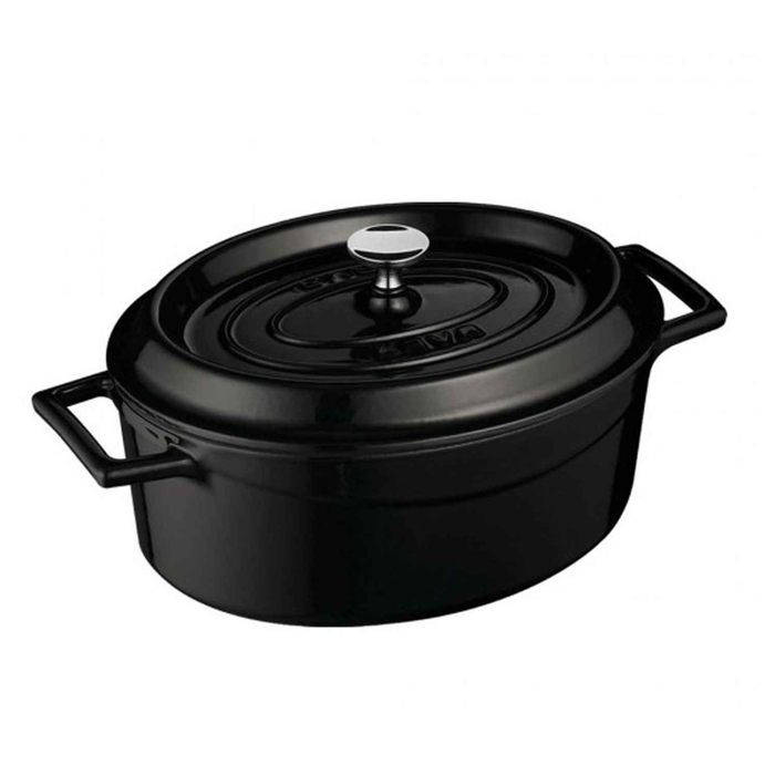 TACHO OVAL DE FERRO PRETO ø25CM 3.3LT - PALMA & PALMA - 8680215490784