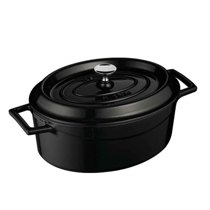 IRON OVAL CASSEROLE BLACK ø29CM 4.8LT - PALMA & PALMA - 8680215490906