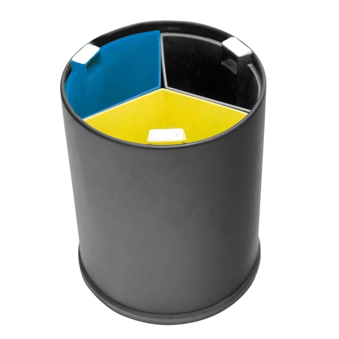 PAPELEIRA TRISELECTIVA 10L Ø25X30CM - JVD - 3324120010860