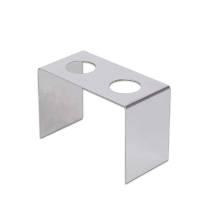 SUPORTE INOX 2 CONES Ø3CM 14X6X8CM P/68008 - 100% CHEF - 8436020680083