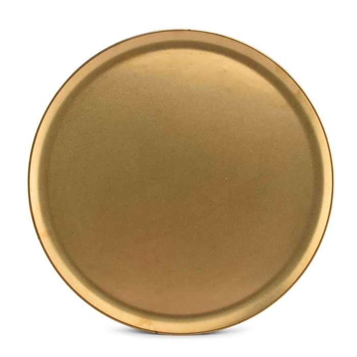BANDEJA Ø44.5XH1CM ANTIQUE GOLD SERVE 791453 - ARTE DE LA MESA - 5410595759729