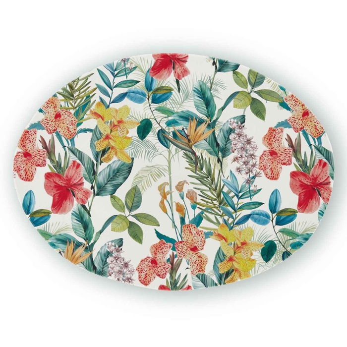 GARDEN MELAMINE OVAL PLATE 51X36CM - ARTE DE LA MESA - 8028460983338