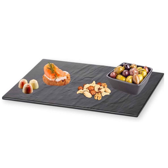 BANDEJA MELAMINA PRETA 32.5X27CM MG2 (APTO P/ RMG) - PALMA & PALMA - 727875099334