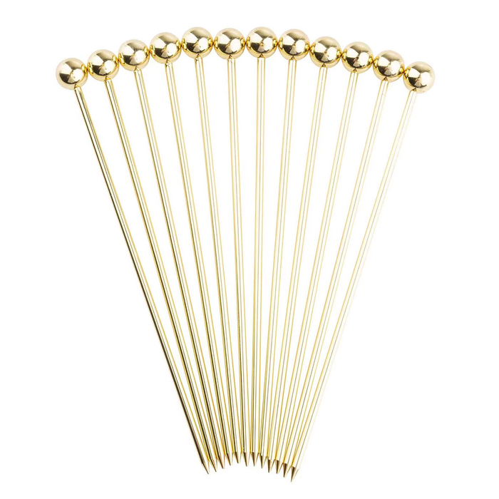 CONJ 12 AGITADOR COCKTAIL 11CM INOX GOLD 12256 - TABLECRAFT - 727875278586