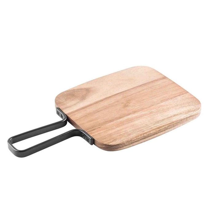 TABUA MADEIRA C/PEGA INOX 21X23CM - PALMA & PALMA - 727875253859