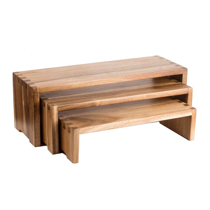 SET 3 SUPORTES CASCATA MADEIRA ACACIA RACA300 - PALMA & PALMA - 727875203113