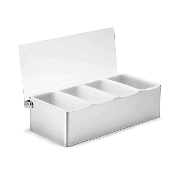 CAIXA CONDIMENTOS 30.5X15XH9CM 4 DIVISOES C/T 1604 - PALMA & PALMA - 727875018830