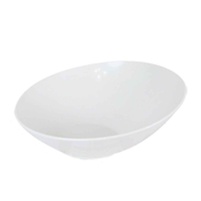 WRIGHT BRO WHITE MELAMINE SLANTED ROUND BOWL ø21CM - PALMA & PALMA - 4716872844470