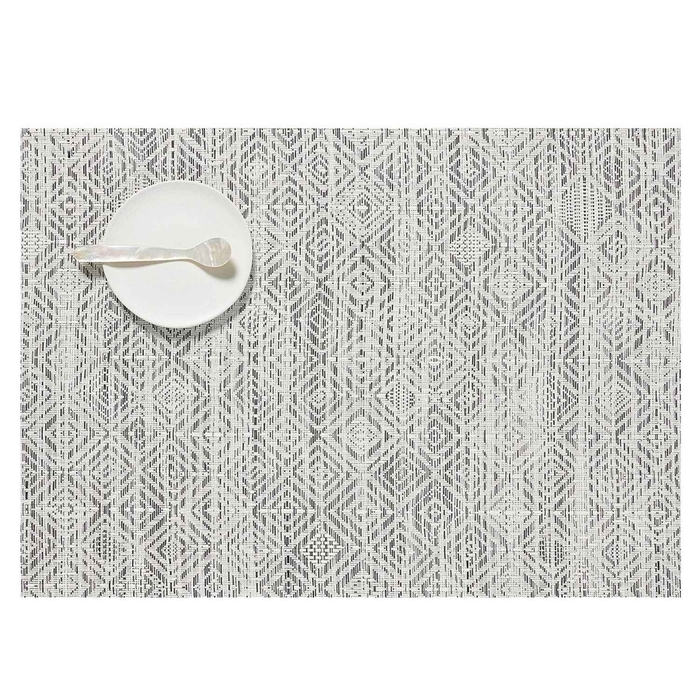 TOALHETE INDIVIDUAL MOSAIC WHITE/BLACK 48X36CM - CHILEWICH - 2270010472