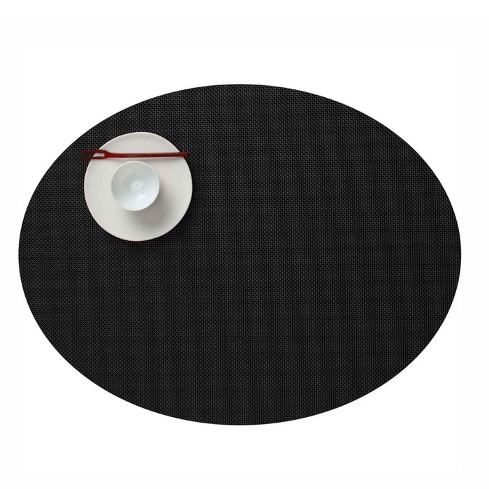 MINI BASKETWEAVE BLACK INDIVIDUAL TOWEL 49X36CM - CHILEWICH - 2270010516
