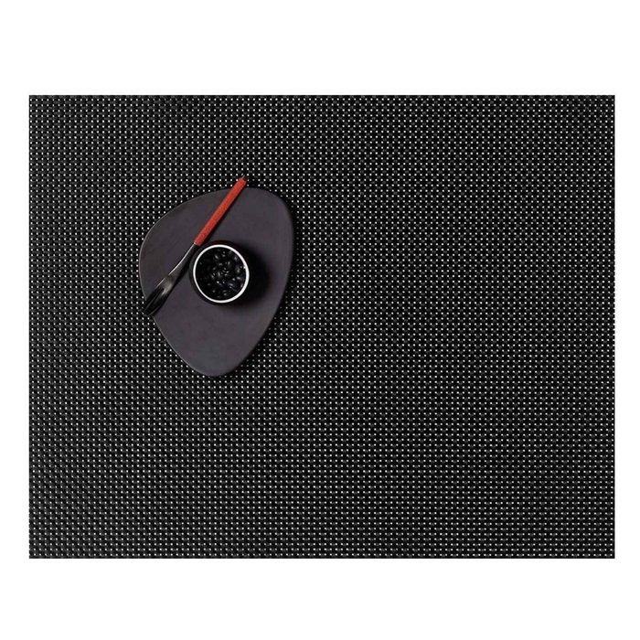BASKETWEAVE BLACK INDIVIDUAL TOWEL 40.65X30.5CM - CHILEWICH - 2270010525