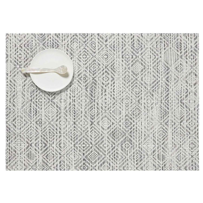 TOALHETE INDIVIDUAL MOSAIC WHITE/BLACK 40.6X30.5CM - CHILEWICH - 2270013143