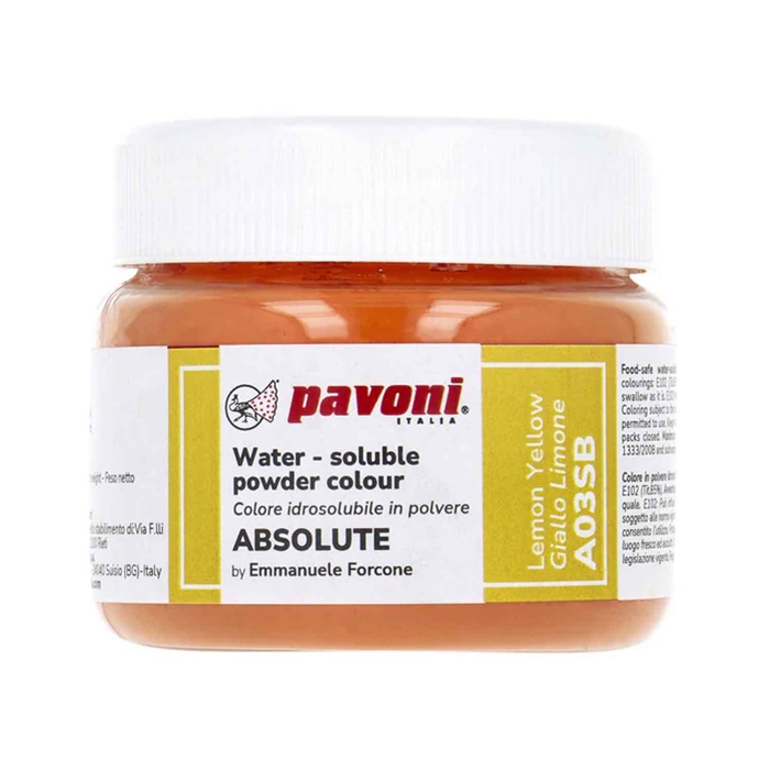 WATER-SOLUBLE ABSOLUTE YELLOW LEMON 50G - PAVONI - 8029248326835