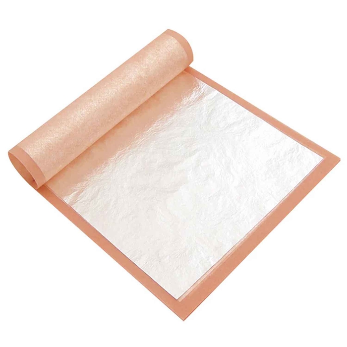 FOLHAS DE PRATA COMESTIVEIS 80X80MM PACK 25 FOLHAS - PAVONI - 8029248052741