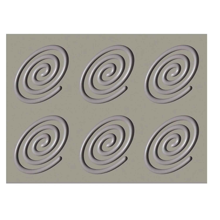 SILICONE OVAL SPIRAL MOULD 6 CAVITIES 30X40CM  - PAVONI - 8029248346307