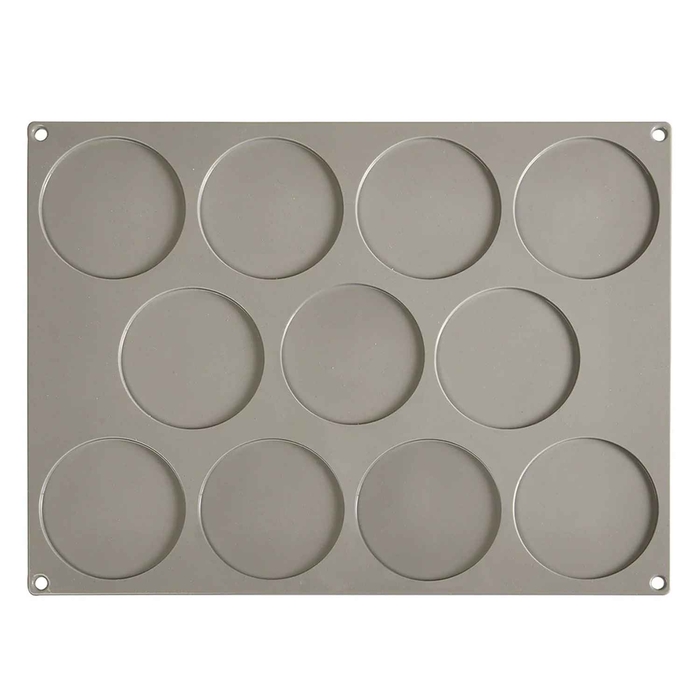 SILICONE SMALL DISC MOULD 11 CAVITIES 30X40CM - PAVONI - 8029248325661