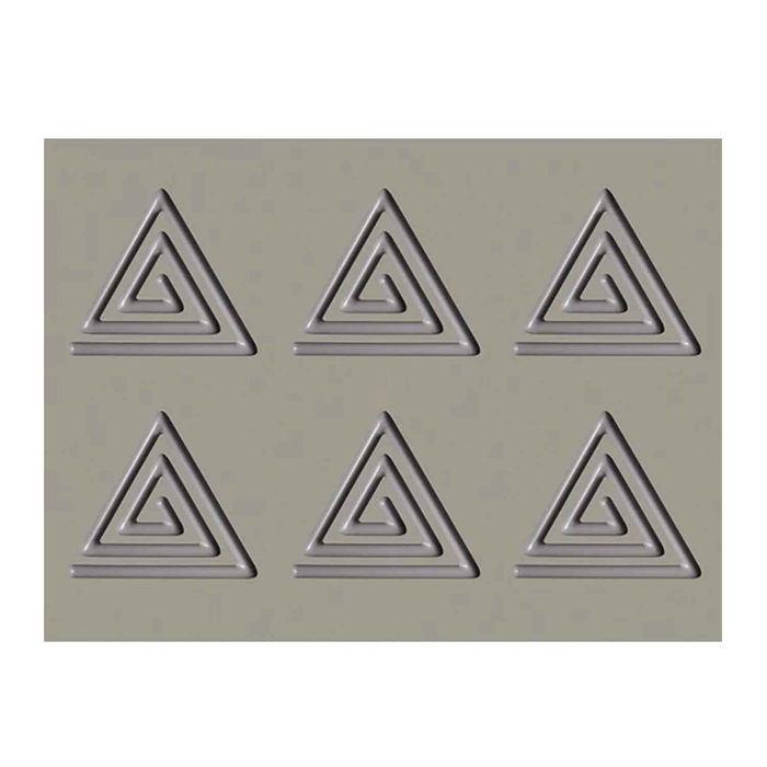 MOLDE SILICONE TRIANGULAR 6 CAVIDADES 30X40CM  - PAVONI - 8029248343368