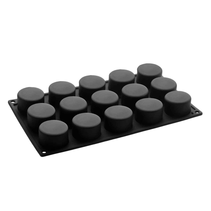 MOLDE SILICONE 300X175MM 15 CYLINDER 40TIME PX3217 - PAVONI - 8029248455771