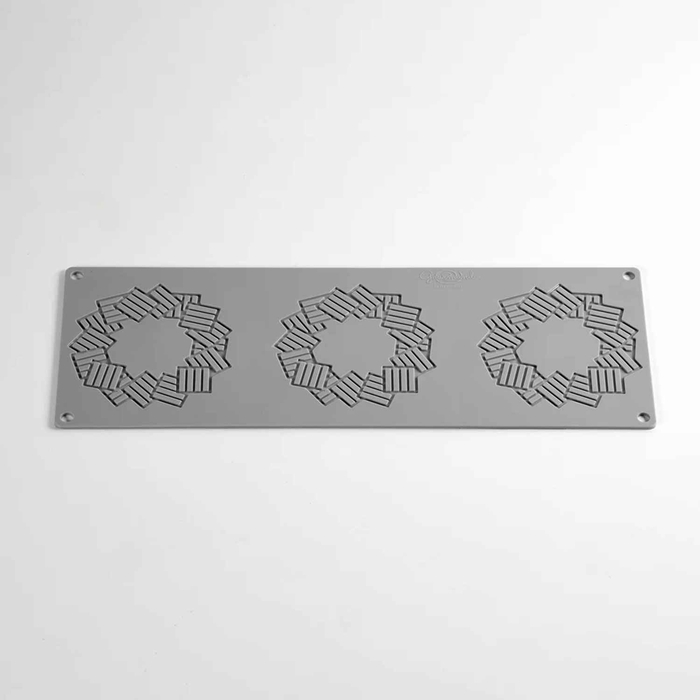 MOLDE SILICONE 395X140MM 3 MOSAIC GOURMAND GG059S - PAVONI - 8029248456099