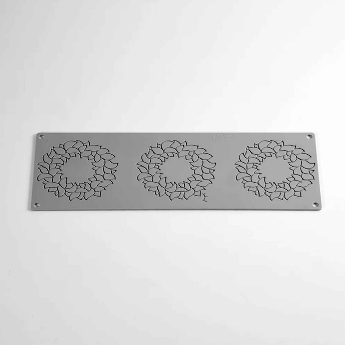 MOLDE SILICONE 395X140MM 3 FOLIAGE GOURMAND GG060S - PAVONI - 8029248456105
