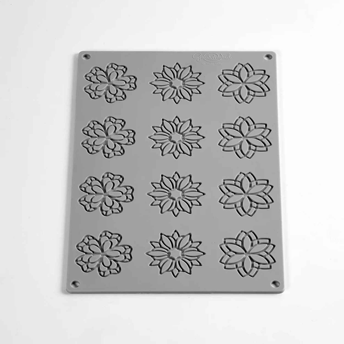 MOLDE SILICONE 300X200MM 12 MANDALA GOURMAND GG063 - PAVONI - 8029248456136