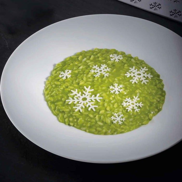 MOLDE SILICONE 300X200MM 24 SNOWFLAKE GOURMA GG065 - PAVONI - 8029248456174