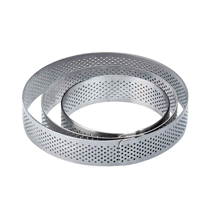 S.STEEL PERFORATED ROUND RING Ø7XH2CM - PAVONI - 8029248295025