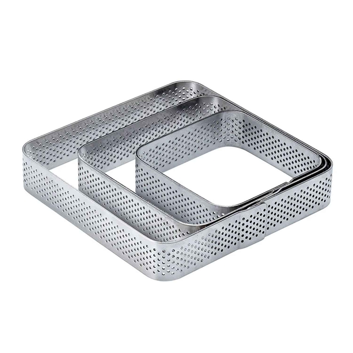 ARO INOX PERFURADO QUADRADO 6.5XH2CM - PAVONI - 2280019458