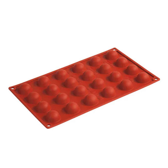 MOLDE SILICONE C/24 SEMIESFERAS Ø30MM 300X175MM - PAVONI - 8029248021754