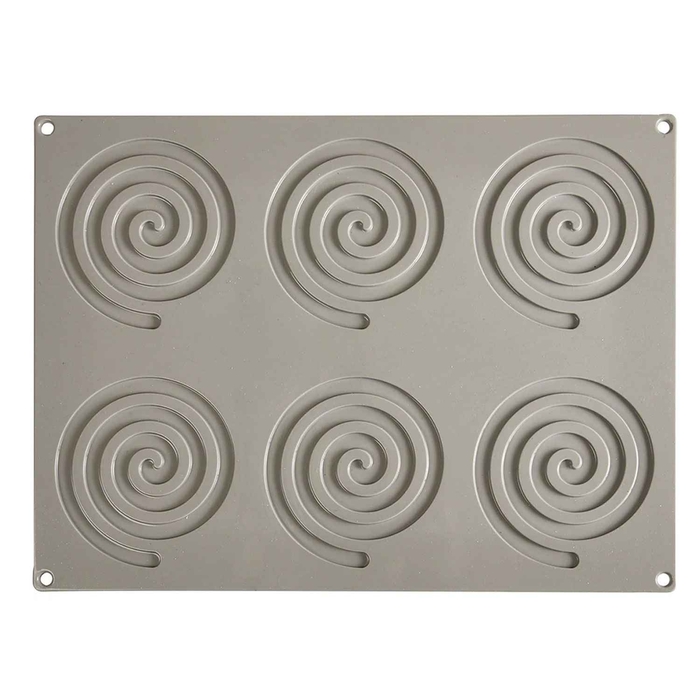 SILICONE MOLD 30X40CM W/6 SPIRALS 12CM - PAVONI - 8029248325678