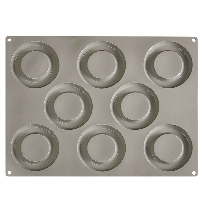 SILICONE MOLD 30X40CM 8 TONDO Ø10CM - PAVONI - 8029248325685