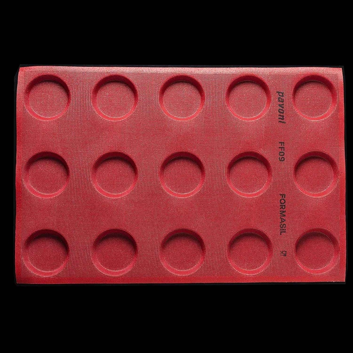 MICROPERURED SILICONE MOLD 60X40CM 15CAV ø8X2CM - PAVONI - 8029248328594