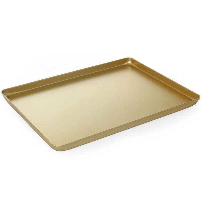 TABULEIRO ALUMINIO GOLD 40X30XH2CM - HENDI - 8711369808566