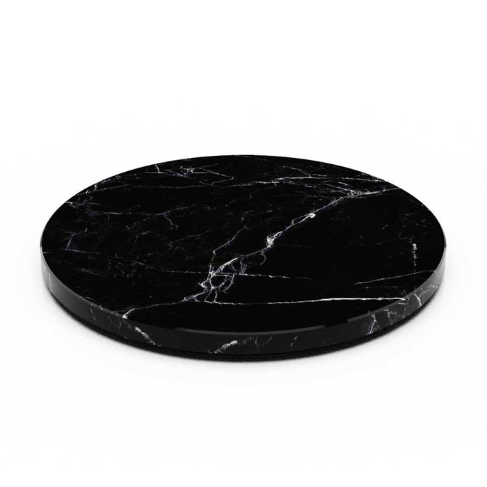 GRAY MARBLE PLATE Ø320X25MM - CRASTER - 5056843403282