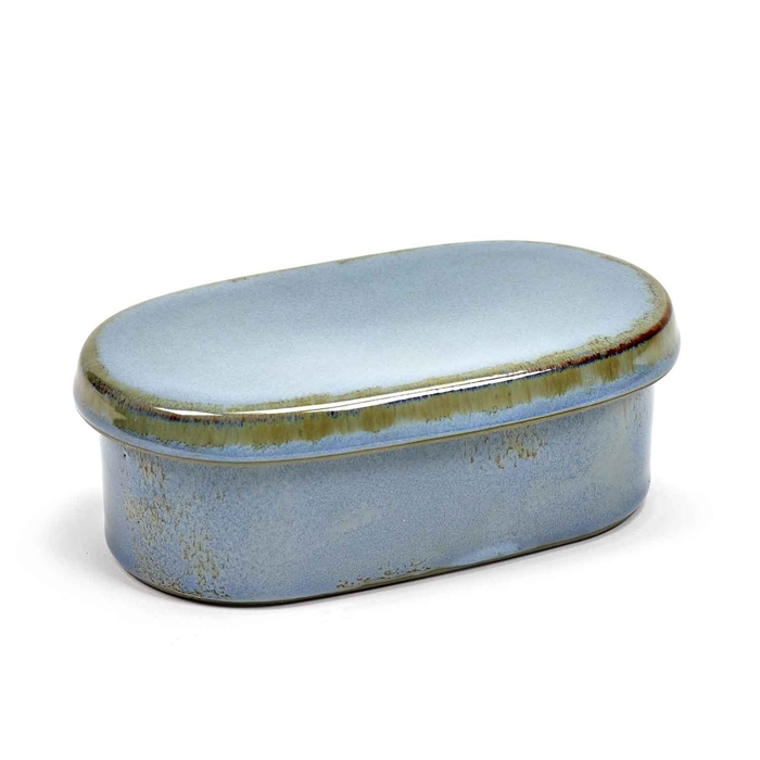 TERRES DE REVES MANTEIGUEIRA OVAL SMOKEY BLUE 14.5 - SERAX - 5420000769991