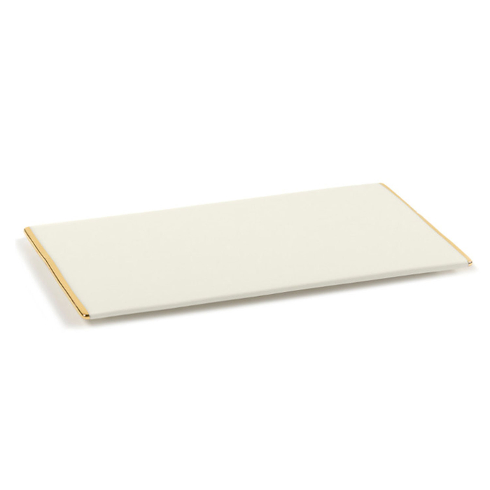 BANDEJA DESIREE 21.3X13.5CM BRAN/DOURADA B4020041 - SERAX - 5400959000710