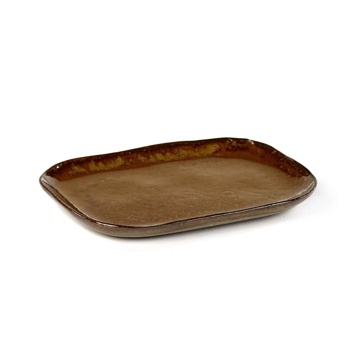 MERCI OCRE/BROWN TRAY 14.5X10.5XH1.4 - SERAX - 5420000755314