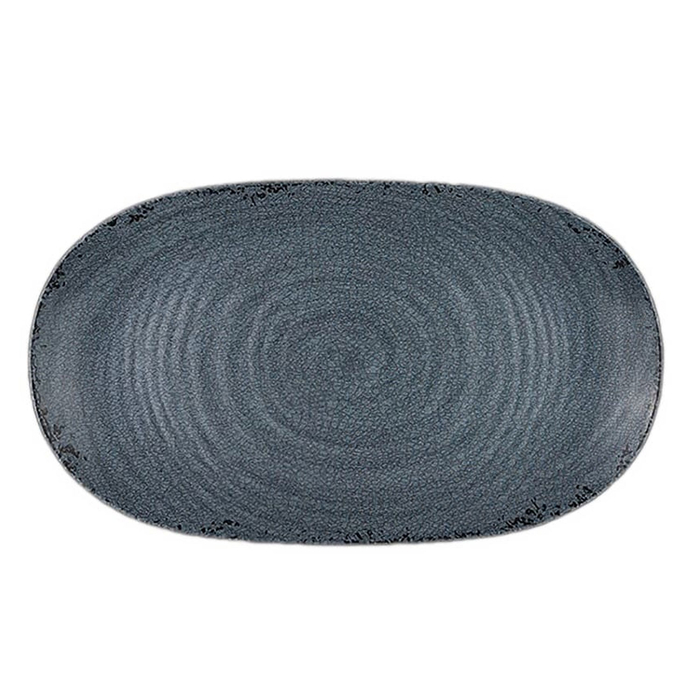 POMPEII TRAVESSA OVAL MELAMINA SLATE 35.6CM  - STEELITE - 5018461660232