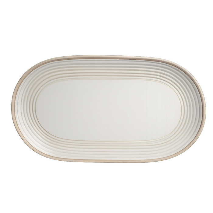 TRAVESSA OVAL SALINAS MELAMINA 35.6X20CM - STEELITE - 5018461735138
