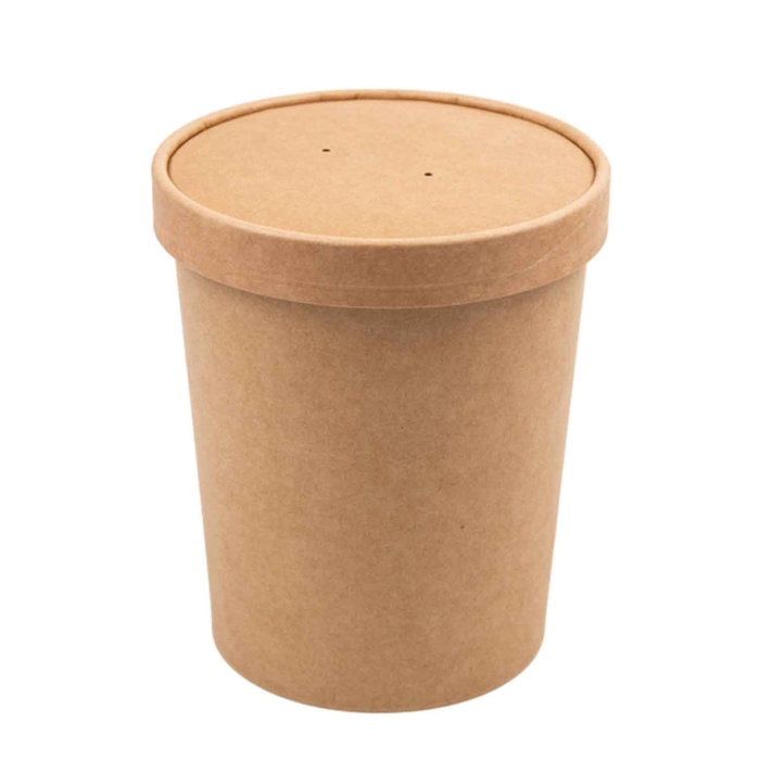 RECIPIENTE PAREDE DUPLA KRAFT C/TAMPA 960ML 25UN - PALMA & PALMA - 2470014474