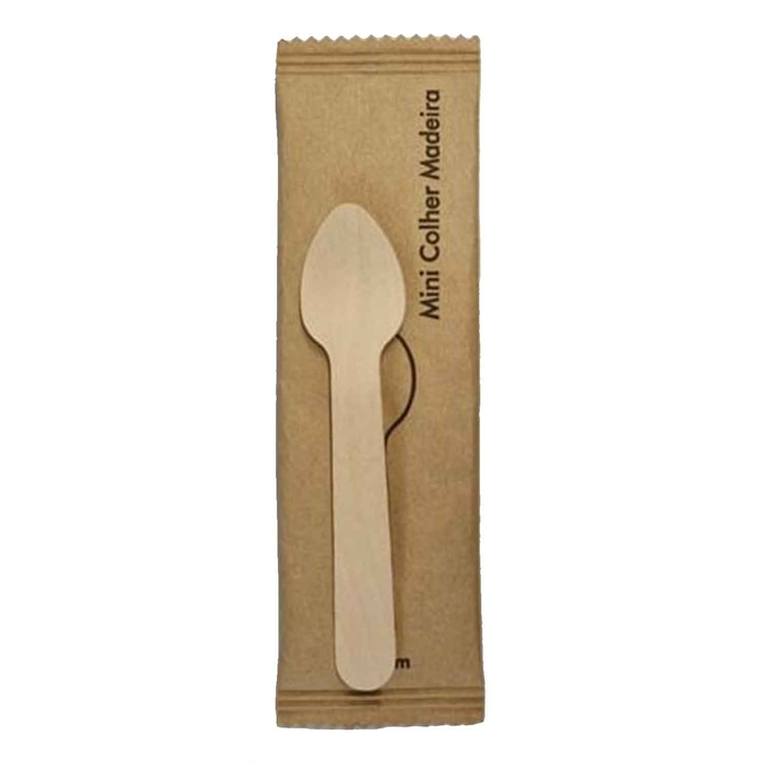 COLHER GELADO MADEIRA 9.5CM EMB IND C/500 (C1000) - PALMA & PALMA - 2470016652