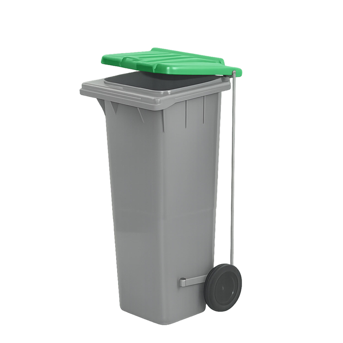 CONTENTOR 120L C/RODAS E PEDAL - TAMPA VERDE - DOMPLEX - 2680016098
