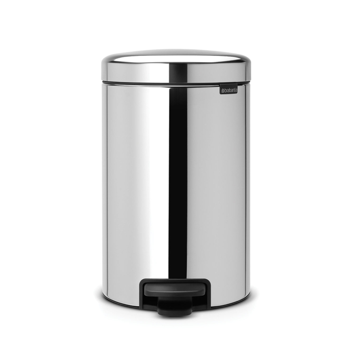 BALDE LIXO 12L NEW ICON C/PEDAL INOX BRILHA 113581 - BRABANTIA - 8710755113581