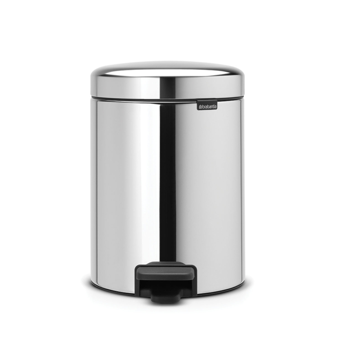 BALDE LIXO NEW ICON C/PEDAL 5L INOX BRILHAN 112621 - BRABANTIA - 8710755112621