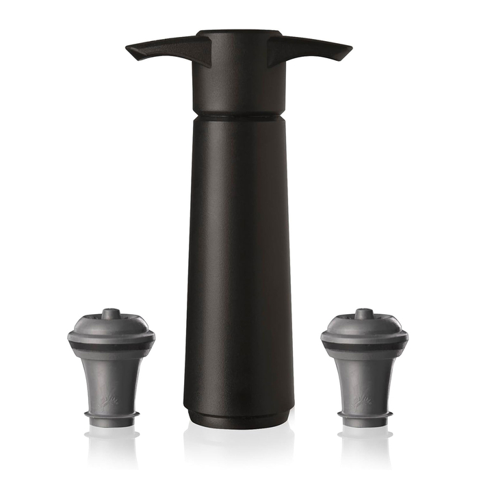 WINE SAVER BLACK W/2 STOPPERS - VACU VIN - 8714793098145
