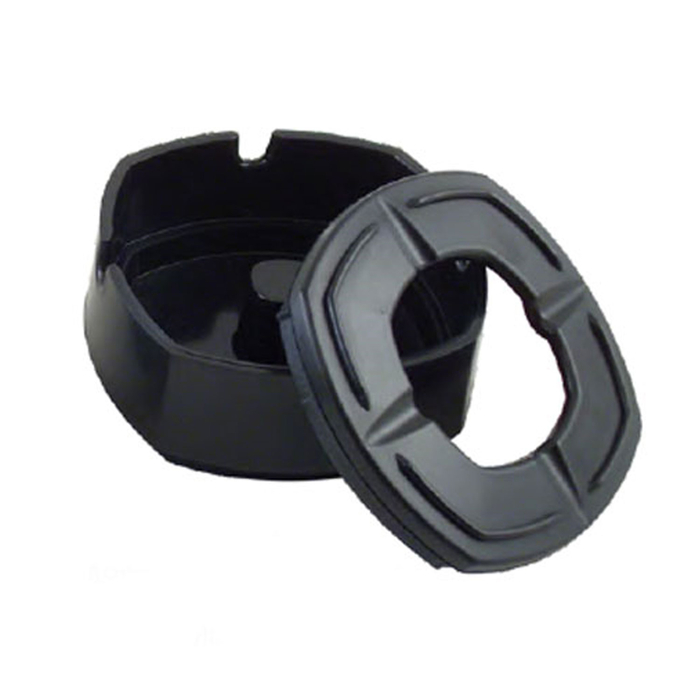 ASHTRAY WITH COVER WINDPROOF BLACK NYLON - THE BARS - 8099999002029